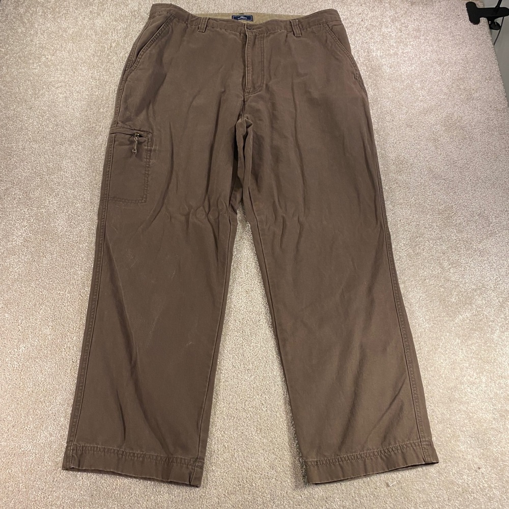 Dockers Cargo Pants Mens 36x30 Brown Relaxed Fit Flat Front Cotton Utility